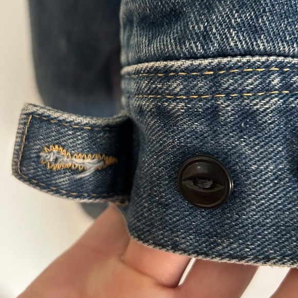 Vintage Lee Storm Rider Denim Jacket Corduroy Collar Lined Made in USA VTG - Picture 9 of 13